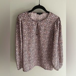 J Crew Wimen’s blouse, size S, brown floral print.